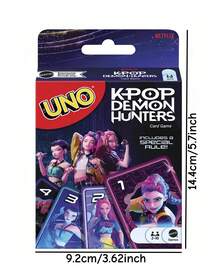 Mattel K-Pop 靈感動畫主題數字配對卡牌遊戲組，彩色角色卡組附特殊規則卡，適合家庭遊戲之夜與旅行攜帶的桌面娛樂 - 彩色 - 查看 2