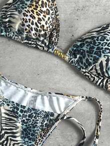 Bonvoyette Women's Fashion Beach Vacation Bikini Set - Multicolor - View 5