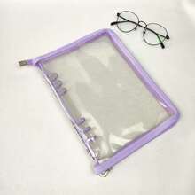 Bìa kẹp tài liệu A5 có khóa kéo, lớp đáy, bìa đính kim sa, sổ tay, album ảnh PVC trong suốt dạng viên đạn, giấy thay thế tự làm, 10 tờ, tem dán, tem dán sách, tem dán sách. - Nhiều màu - Xem 29