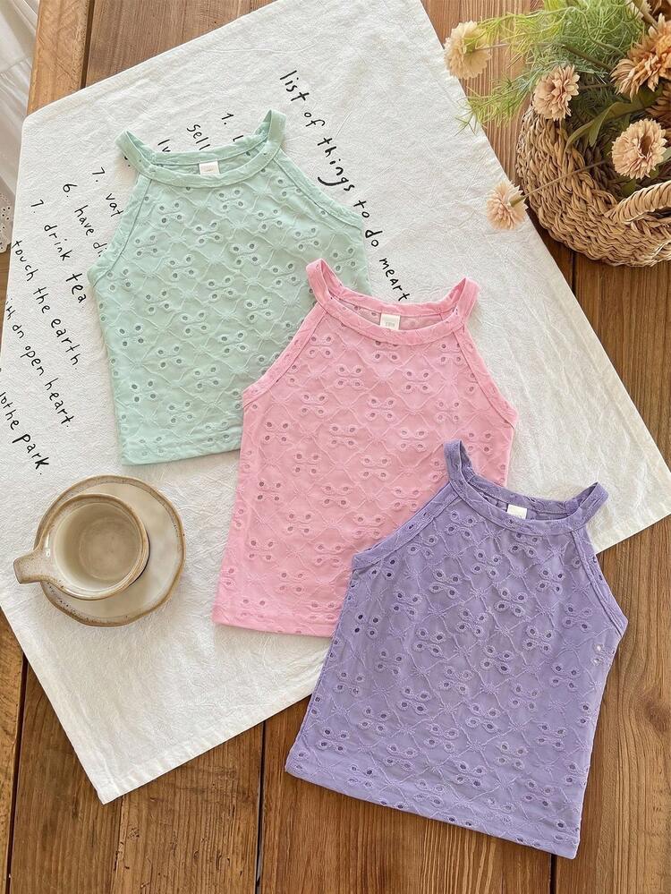 Sleeveless Pullover Tank Top, Cute Colorful Girls (Small) Vest
