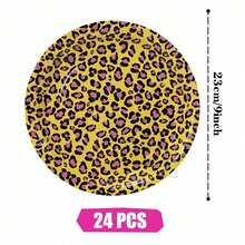 Colorful Polka Dots Disposable Plates, Napkins And Paper Cups Party Set, Serves 24 Guests. This Disposable Paper Party Tableware Is Suitable For Birthdays, Weddings, Themed Parties And Family Picnics. - View 8