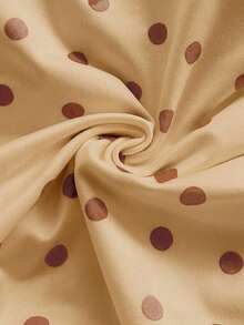 Women's Polka Dot Sleeveless Blouse With Ruching And Front Bow For KQTV - 黃色 - 查看 7