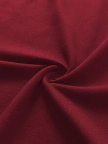 Whyspr Dark-Colored High Slit Sexy Long Flare Sleeve Dress - Burgundy - View 8