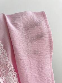 Elamini 女士蕾丝拼接荷叶边方领修身迷你连衣裙 - 彩色 - 查看 9