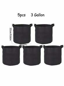 1-5 chiếc 1-10 gallon vải không dệt dày chịu lực có tay cầm túi trồng cây đa năng chậu vải cho làm vườn trong nhà ngoài trời rau củ hoa thảo mộc cây cảnh quà tặng ngày lễ giáng sinh vật dụng làm vườn thùng trồng cây túi trồng ý tưởng quà tặng bút, bút, đồ dùng học tập - màu đen - Xem 19
