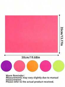 50 hojas de papel de seda fluorescente brillante, 20" X 14", colores brillantes para envolver regalos, manualidades y decoraciones de fiesta - Multicolor - Ver 3