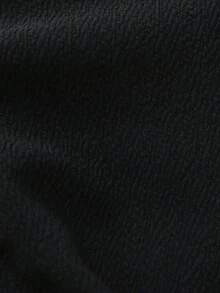 SHEIN Essnce 大尺碼女款夏季休閒黑色緊身牛仔褲，七分褲長彈性舒適工作褲，健身日常基礎百搭修身褲 - 黑色 - 查看 8