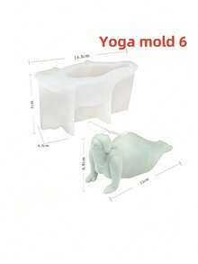 Khuôn nến silicon hình phụ nữ đầy đặn tạo dáng yoga 3D, tượng sáp đậu nành, dụng cụ làm xà phòng thủ công DIY, hoàn hảo để trang trí nhà cửa và làm quà tặng, máy khuếch tán hương thơm, khuôn silicon - trắng - Xem 25