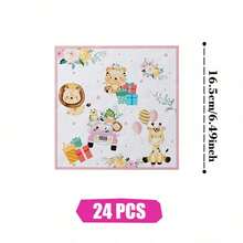 Platos, servilletas y vasos desechables con diseños de mascotas lindos y coloridos, set de suministros para fiestas que sirve a 24 personas, vajilla de papel desechable apta para cumpleaños, bodas, fiestas temáticas, picnics familiares. - Ver 8