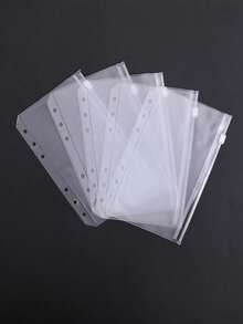 SHEIN A6,A5,A7 Or 2sets OfA6 Clear PVC ZipperBags - Clear - View 11
