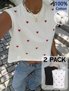 Tseoso 2PCS Women Tank Tops & Camis - Black - View 7