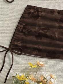 Soleia 女款復古碎花印花泳裝套裝，適用於度假、海灘、畢業、婚禮、健身、優雅、休閒、運動、通勤、辦公室 - 彩色 - 查看 4