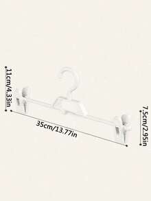 1PC 5PCS 10PCS Telescopic Pants Hangers Non Slip Adjustable Clothes Hangers With Clips For Trousers Jeans Skirts Pants Closet Organizer Space Saving Heavy Duty Stainless Steel Hooks For Home Bedroom Wardrobe Storage - White - View 6