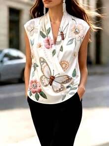 SHEIN Áo dài dành cho phụ nữ lớn tuổi - Nhiều màu - Xem 3