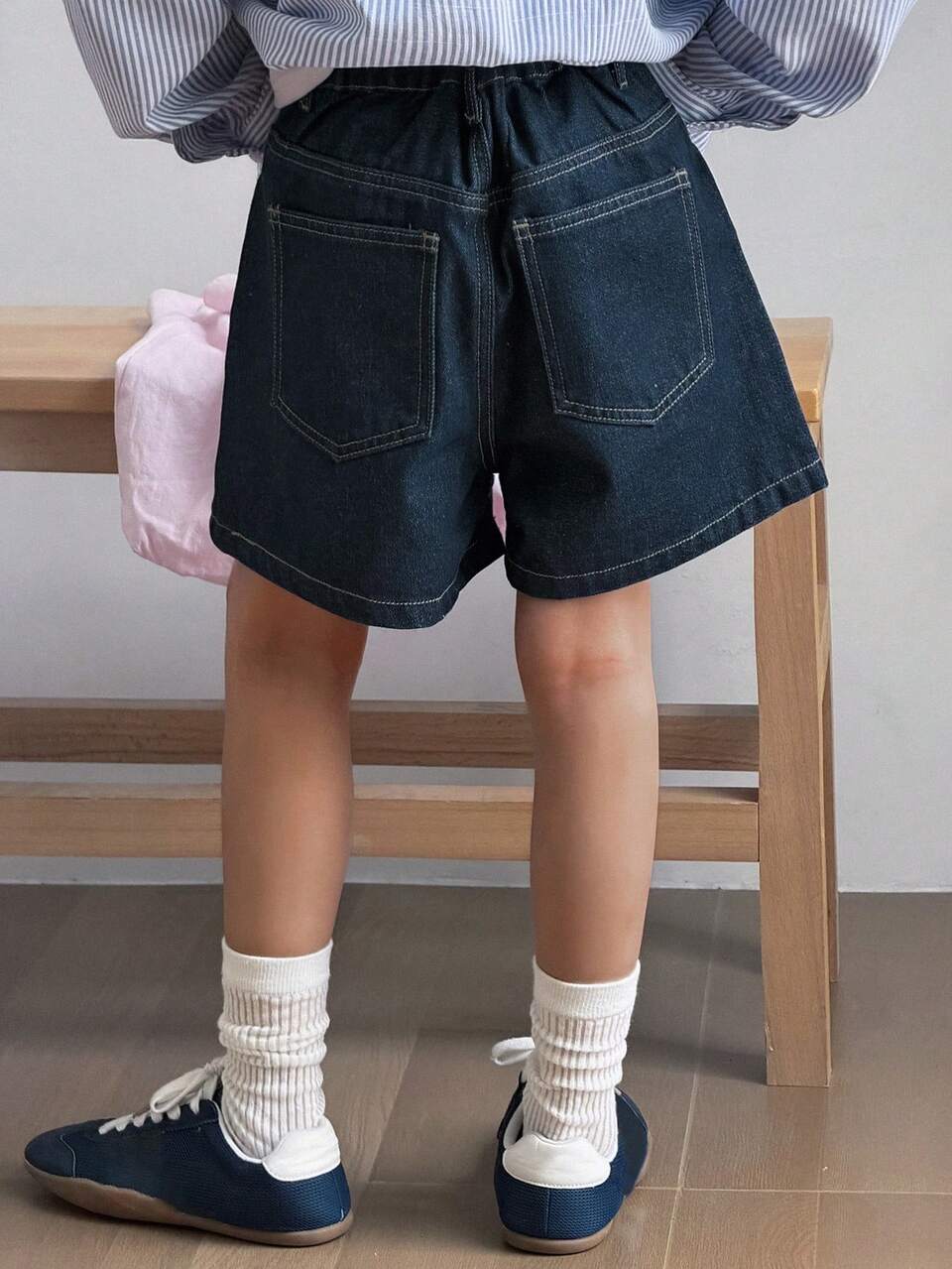 Tween Girls' Washed Denim Casual Shorts