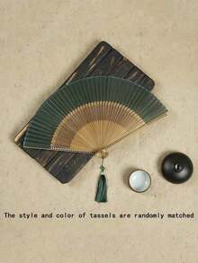 Zazumi 1/2Pcs Foldable Fan Hand Held Fan With Tassel For Outdoor Travel Dancing Performance Cheongsam Dressing Accessories Photo-Taking Props Best - fan - View 24