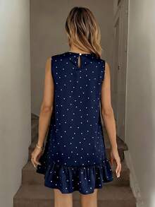 Women's Printed Mini Dress, Suitable For Spring And Summer - Brown - View 7