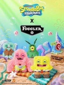 ZURU Fuggler ميدالية مفاتيح سبونج بوب مرخصة Collab-Spongebob S1 (Spongebob SquarePants) من القطيفة، 5 بوصات، قابلة للجمع، بتصميم عصري لطيف - Spongebob SquarePants - مشاهدة 2