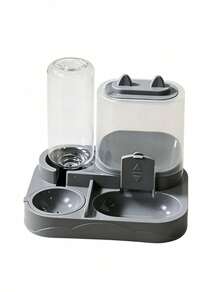 PETSIN 2-In-1 Cat Feeder & Water Dispenser Set, Dry & Wet Separation, Durable Plastic, No Battery Required, Easy To Clean Pet Food & Water Station, Suitable For Multiple Pets Hydration And Healthy Feeding - 400ML/700ML - View 11