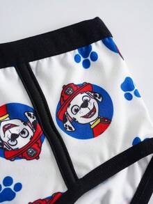 SHEIN | PAW Patrol Celana Dalam Kasual Sehari-hari Motif Kartun Patchwork untuk Anak Laki-Laki - Putih - View 4
