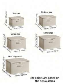 1 pieza Caja de almacenamiento plegable con cremallera y asa, caja cuadrada de poliéster y lino gris con tapa, duradera y de uso múltiple para ropa, juguetes, organizador, decoración del hogar y almacenamiento en el dormitorio - Gris - Ver 7