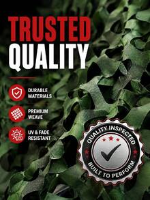 Premium Camouflage Net: Durable Large Rolls For Camping, Shade, Party Decor, And Concealment - Versatile Jungle Camouflage Net For Outdoor Enthusiasts And Halloween Party Decor - Multicolor - View 3