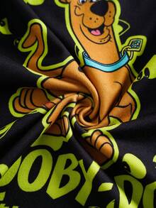 SCOOBY-DOO X SHEIN 2件/組 男童卡通印花寬鬆版型無袖背心，夏季 - 黑色 - 查看 9