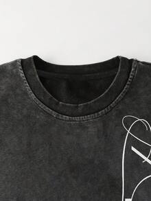 Manfinity EMRG Áo tank top nam màu đen bạc màu, phong cách thường ngày, thích hợp cho hoạt động ngoài trời, trẻ trung và năng động, với chữ viết tay tiếng Anh. - màu đen - Xem 6
