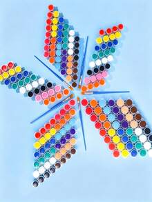 MINKOJA 12-Color Paint + 2 Brush Set, Multicolor Art School Supplies, Suitable For DIY, Painting, Crafts, Back To School - Multicolor - View 9