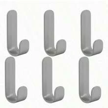 6 Ganchos de pared multiusos, perfectos para organizar llaves, ropa, toallas, etc., ganchos adhesivos impermeables y autoadhesivos - Multicolor - Ver 16