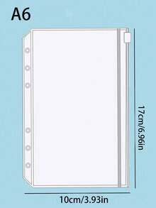 SHEIN A6,A5,A7 Or 2sets OfA6 Clear PVC ZipperBags - Clear - View 14