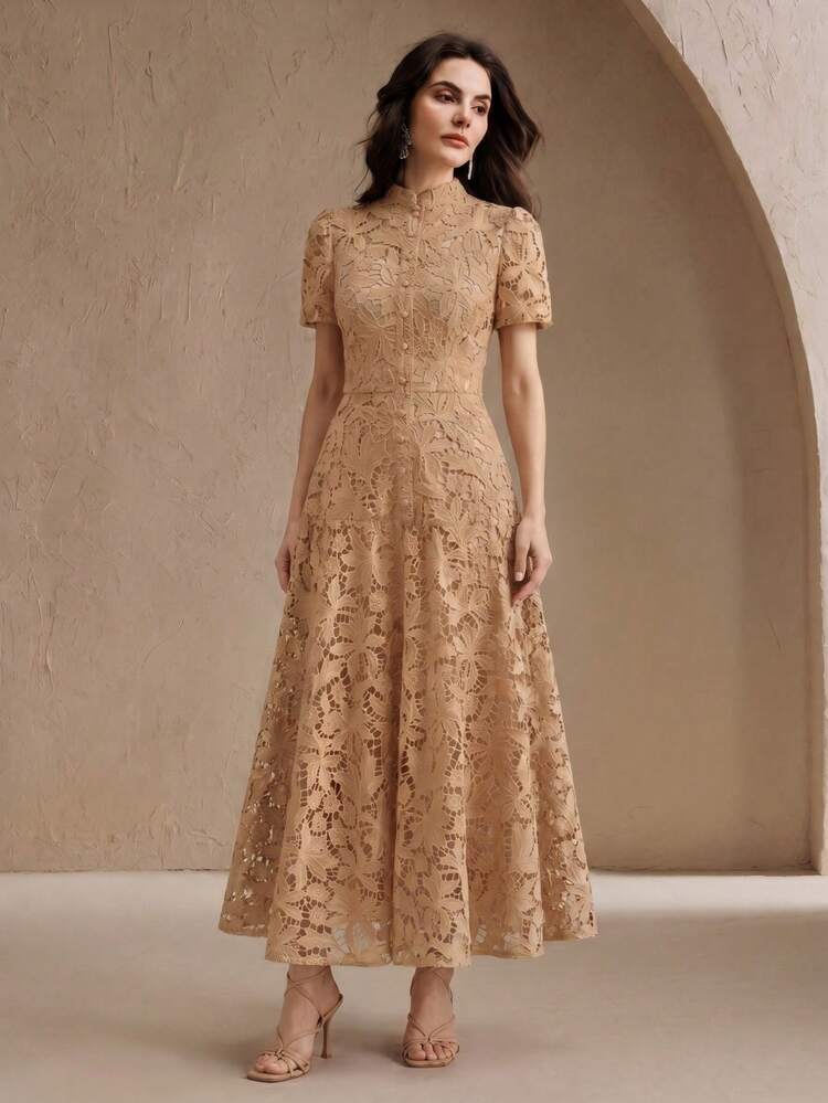 Elegant & Fashionable Embroidered Fabric Design Dress For Women, Summer