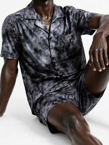 Rest Era 2026 New Style Men's Soft And Comfortable Short Sleeve Pajama Set, Suitable For Loungewear All Year Round - Multicolor - View 5