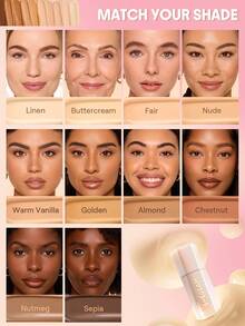 SHEGLAM Hideaway Kem Che KhuyếT ĐIểM Che Phủ HoàN ToàN-Chestnut BúT ĐIềU ChỉNh MàU SắC LàM SáNg Và Highlighter ThươNg HiệU LàM đẹP Trang đIểM Mỹ PhẩM Cho Phụ Nữ Và Cô GáI HoàN HảO Cho MùA Hè MùA XuâN Lý TưởNg Cho Y2K ThờI Trang Sang TrọNg Phù HợP Cho Sinh NhậT NgàY CủA Mẹ Quà TặNg TiệC SẵN SàNg MàU SắC TốT NhấT - Chestnut - Xem 5