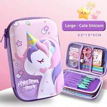 1pc Large Capacity Pencil Pouch 3D EVA School Supplies Box, New High School And Elementary School Girls' Colorful Pencil Box, Cartoon Pencil Box - Multicolor - View 11