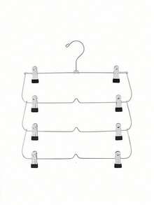 1pc 4/6-Tier Metal Skirt Pants Clips Pants Rack,Super Hanger 4/6-Tier Skirt Pants Shorts Hangers With Adjustable Clips Space Saving No Slip 12 Clips Clothing Storage Metal Skirt Rack Clothes Hangers,Multi-Function Storage Hanger - Multicolor - View 12