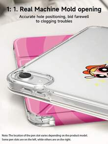 THE POWERPUFF GIRLS X SHEIN 适用于 iPad (A16) 11 英寸第 11 代（2025 年款）/ iPad 第 10 代、iPad Pro 2020/2021 11 英寸、iPad 7/8/9 代、Galaxy Tab A9 Plus 的保护套，采用高端质感，支持 3+Y 折叠，具备自动唤醒/睡眠功能和内置笔槽，防震保护套。 - 彩色 - 查看 5