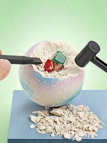 SHEIN Excavation Adventure Kit: Discover Gemstones & Planets - Ultimate Archaeological Digging Toy Set For Fossil Hunting, STEM Educational Activities, And Science Experiments | Great Gift For Young Explorers And Aspiring Paleontologists - Multicolor - View 2