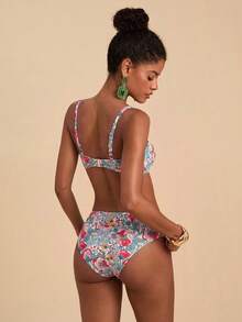 Travachic Women's Colorful Printed Casual Swimwear Set - Multicolor - View 2