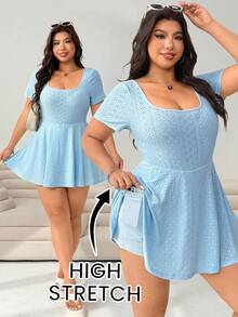 Solflare Plus Size Jumpsuits - Baby Blue - View 1