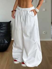 Coolane Pantalones casuales tejidos blancos para mujer - Blanco - Ver 1
