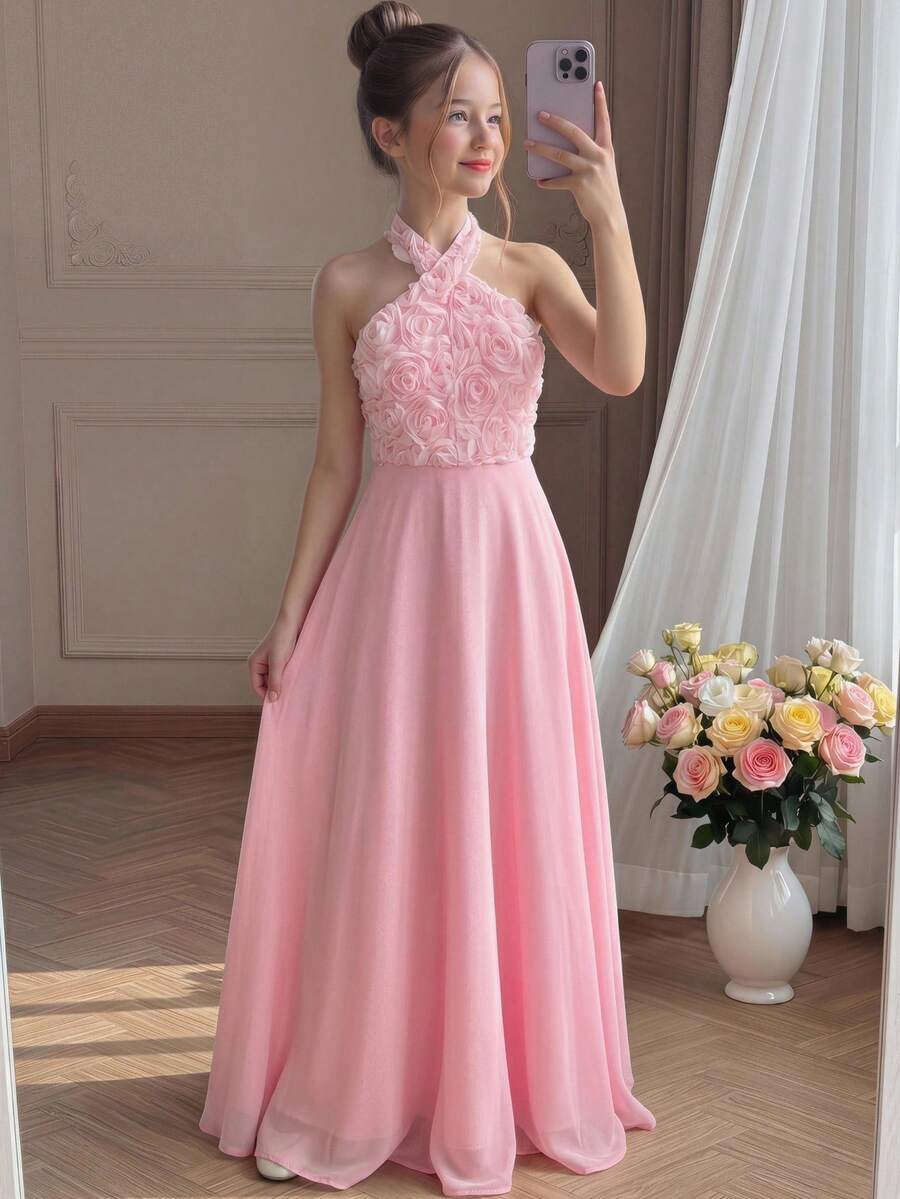Pitira 女童(大)禮服裝 - 淺粉色 - 查看 1