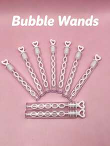 MINKOJA Heart-Shaped Porous Mini Bubble Wand, Wedding Love Bubble Wand, Party Gift, Suitable For Weddings, Parties And Celebrations (Bubble Solution Not Included) - White heart - View 7