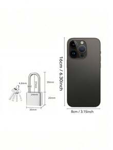 Heavy-Duty Metal Padlock - 4 Keys, Rustproof & Waterproof For Gates, Warehouses & Outdoor Use (Secure Durable Lock) - Silver - View 10