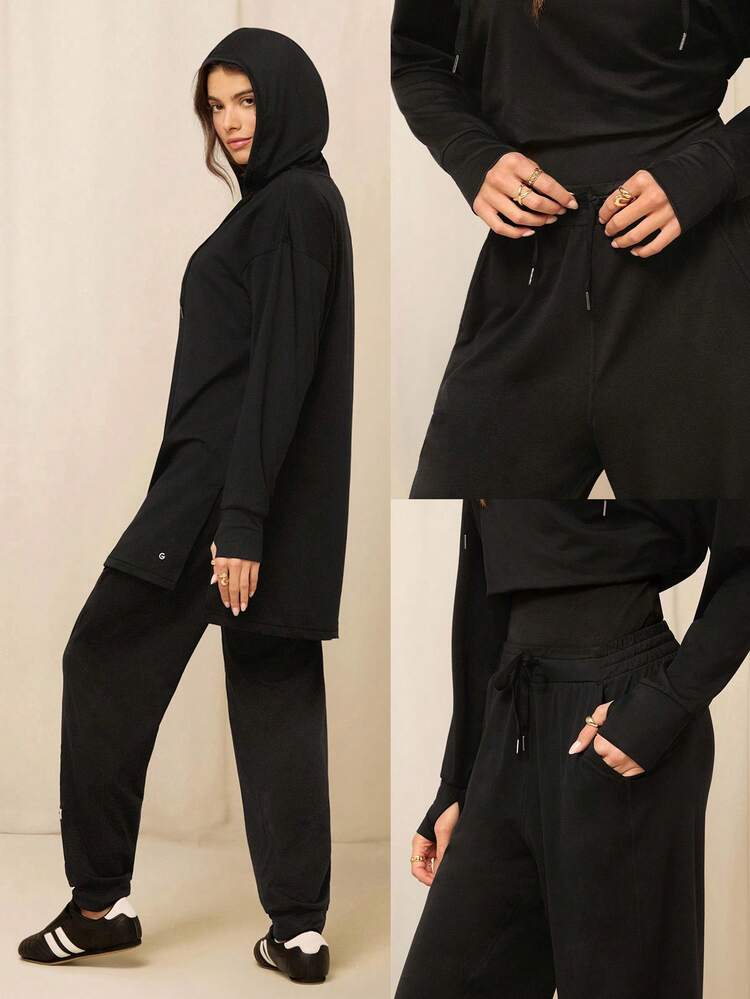 GLOWMODE X Reem Modest CloudKnit Weekend Stroll Soft Stretchy Lightweight Adjustable Drawstring Waist Pockets Relaxed Fit Joggers Daily Casual Street Wear