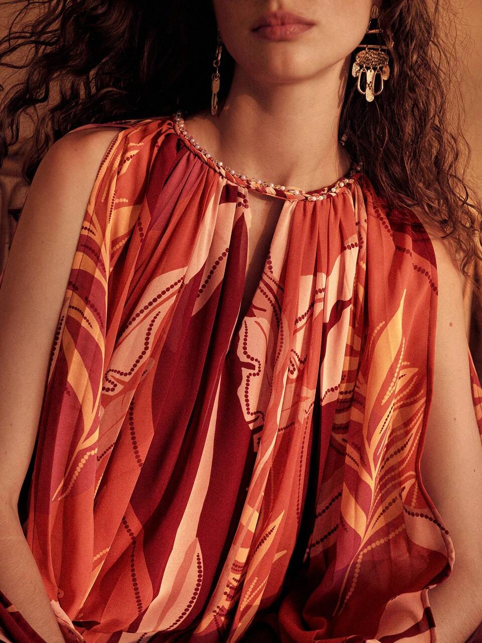 WOMEN'S PRINTED SHORT VACATION DRESS, SPRING/SUMMER