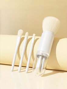 Four-In-One Makeup Brush Set, Featuring A Face Highlighter Brush, Mini Eyeshadow Brush, Retractable Handle Makeup Brush, Portable Travel Mini Powder Brush, Ladies' Makeup Brush Set, Makeup Brush Set, Makeup Brush Kit, Complete Set Of Makeup Brushes, Makeup Brush Set, Complete Set Of Makeup Tools, Makeup Brush Set, Makeup Brush Gift Set. - Multicolor - View 10