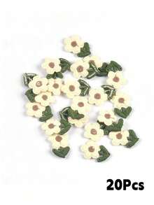 Zazumi 20Pcs Embroidered Flower Patch, Woven Fabric With Cute Floral Design, For DIY Hair Clips, Clothing Repair And Accessory Decoration, Ideal For Craft Projects And Garment Embellishment - multicolor - View 15