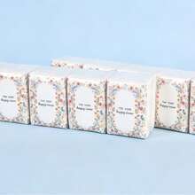 50pcs Pink Mini Pocket Tissue, Premium Portable Napkin Paper, Wedding Gift Pocket Facial Tissues - Paper Napkin - View 6