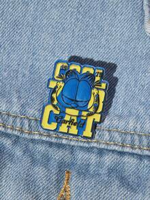 GARFIELD | SHEIN 1PC New Creative Cartoon Pattern Brooch, IP Joint Design, Lovely Personalized, Simple And Generous, Can Also Be Used As Accessories, Suitable For Various Parties, Concerts, Festivals, Exquisite Gifts - Blue - View 2